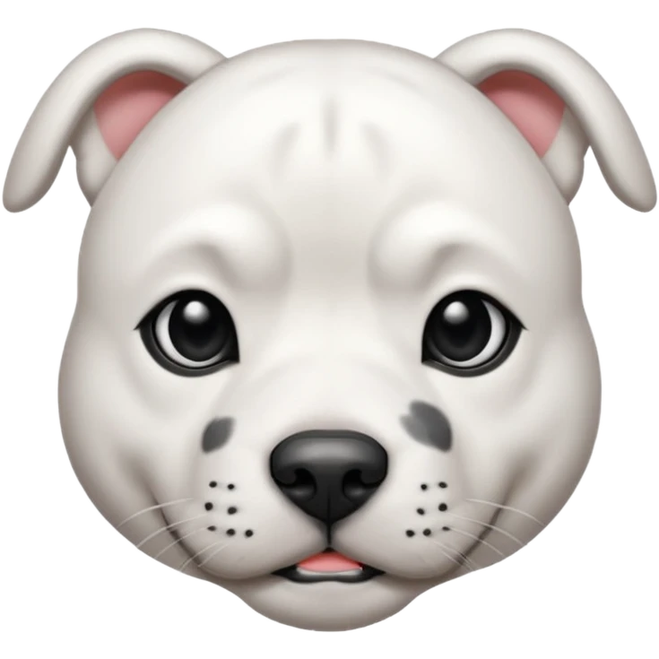 Dogo argentino con negro en el ojo emoji