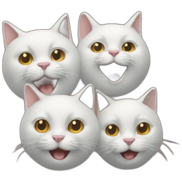 three heads and a body cat emoji
