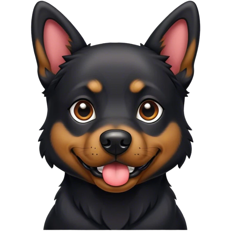 Cachorro vira lata preto emoji