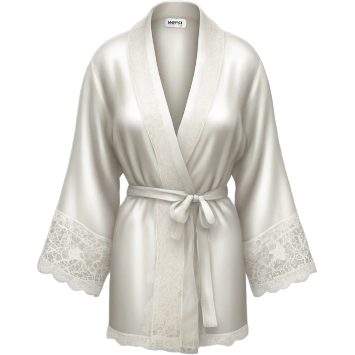 white silk lace robe emoji