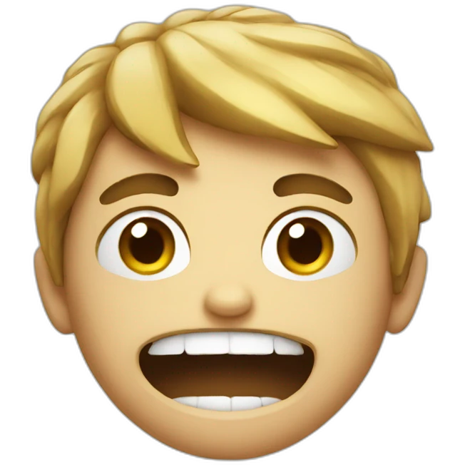 Smile but angry emoji