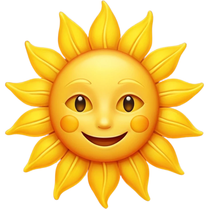 Sun emoji with emotions emoji