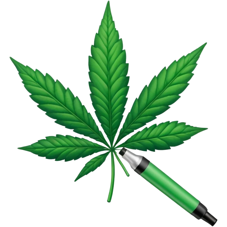 permanent marker with cannabis leaf emoji