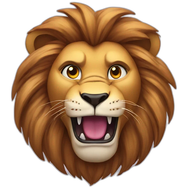 Lion-grimace emoji