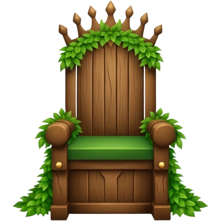 Throne with leaves and branches emoji
