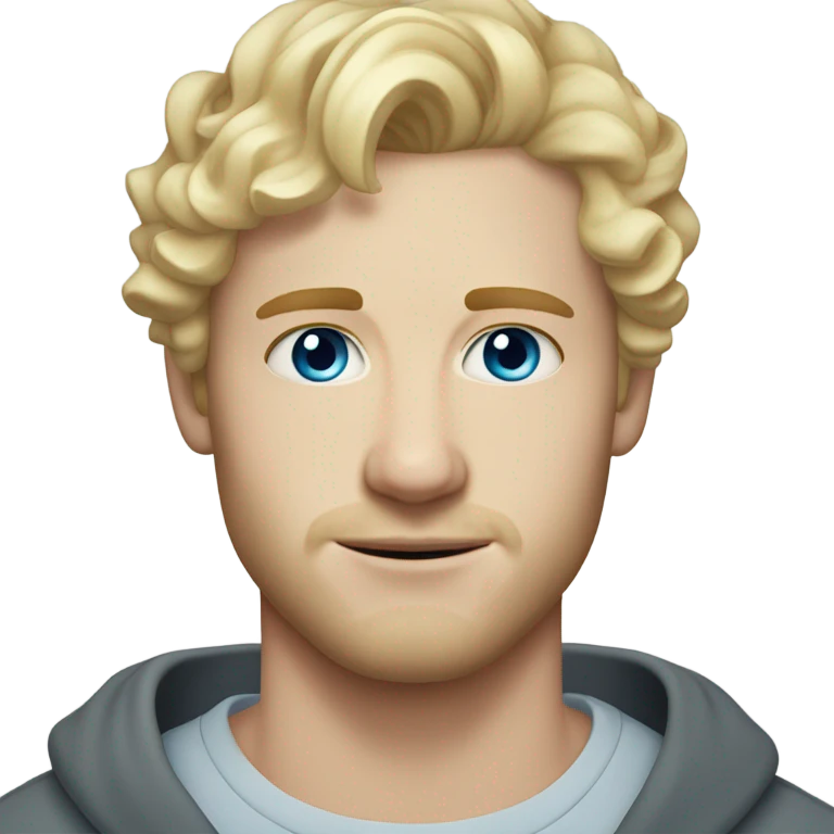 light curl blonde 30yo man blue eyed pale skin emoji