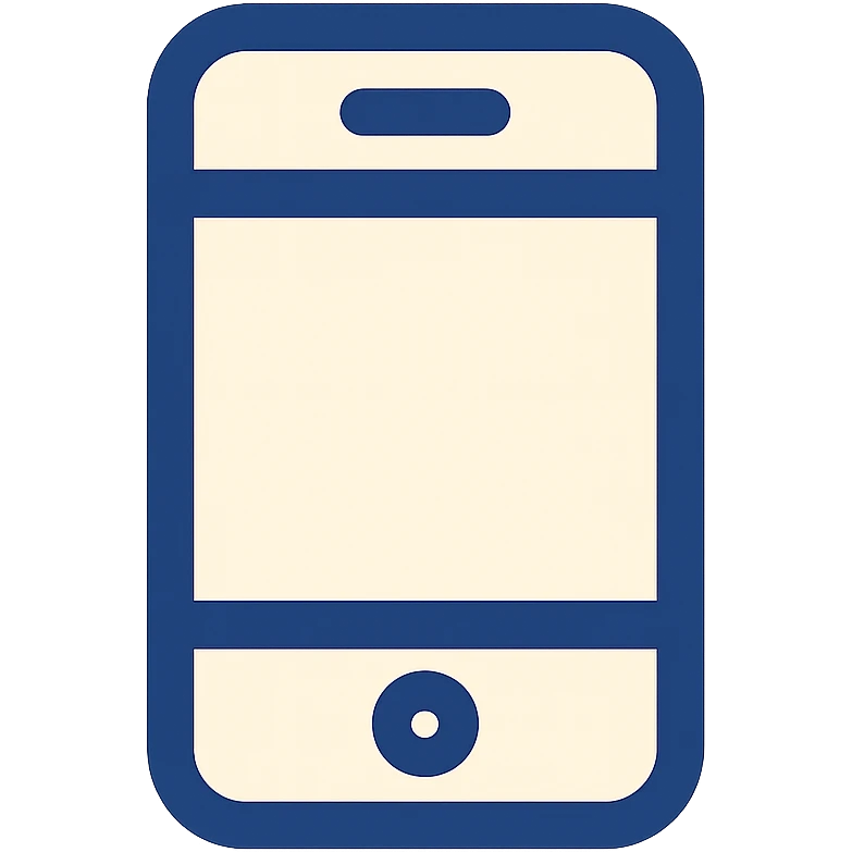 cell phone icon, flat color style, simple and modern emoji