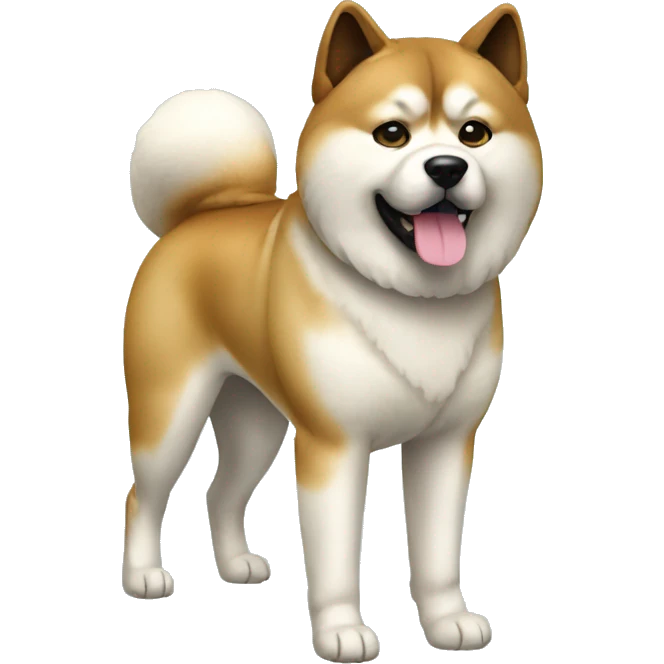 Akita Dog Breed Full Body emoji