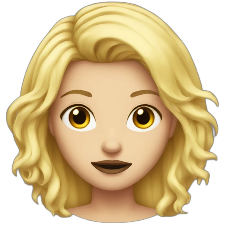 Evil girl with blonde hair emoji