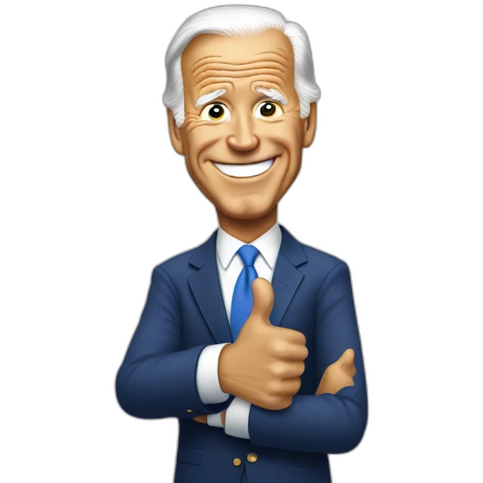 Ripped Biden giving thumbs up emoji