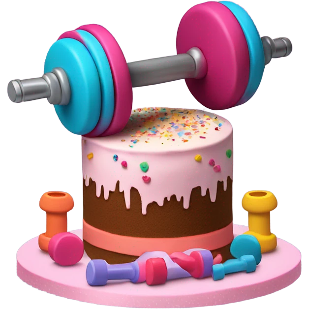 Cake working out emoji