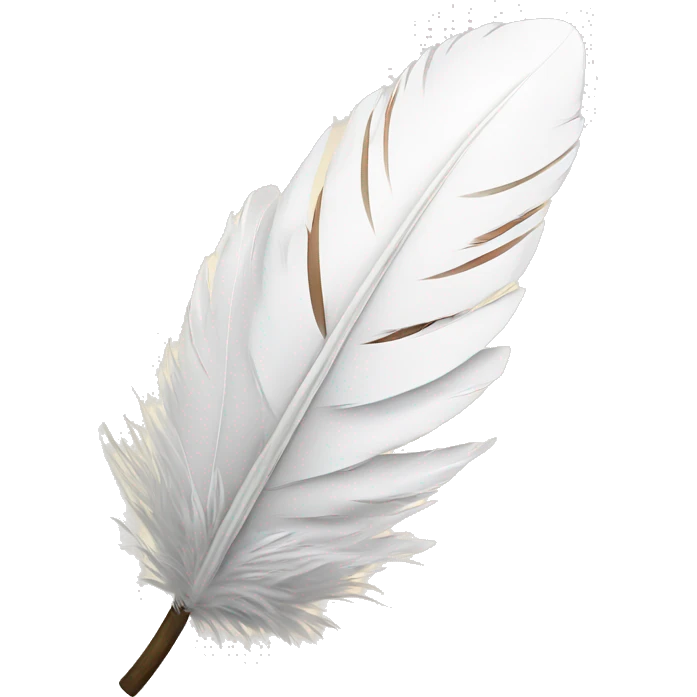A few white feathers flying emoji