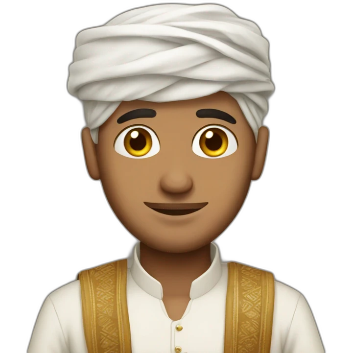 Yemeni guy with traditional clothes emoji