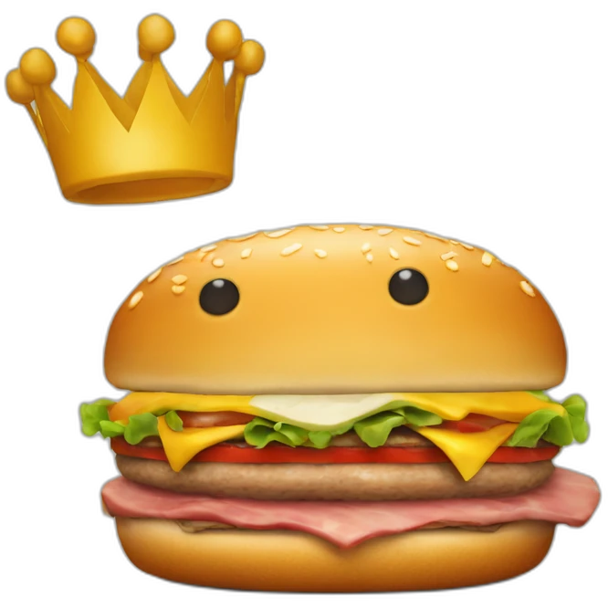 King Pork eat burger emoji