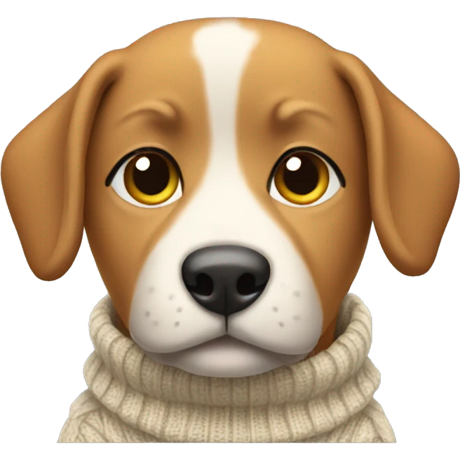 dog wearing sweater emoji