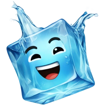 ice cubes water splash emoji