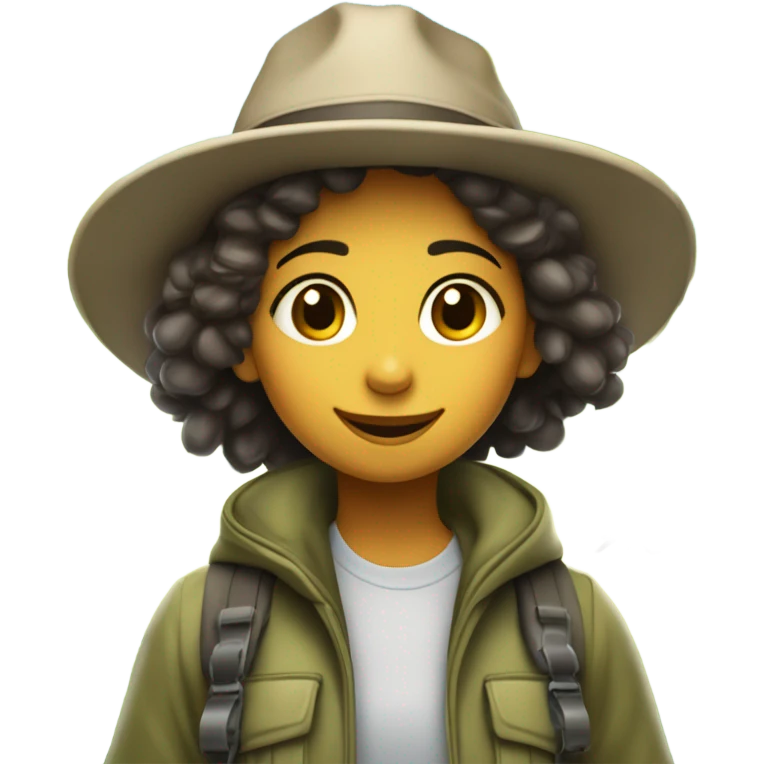 Girl bird watching emoji