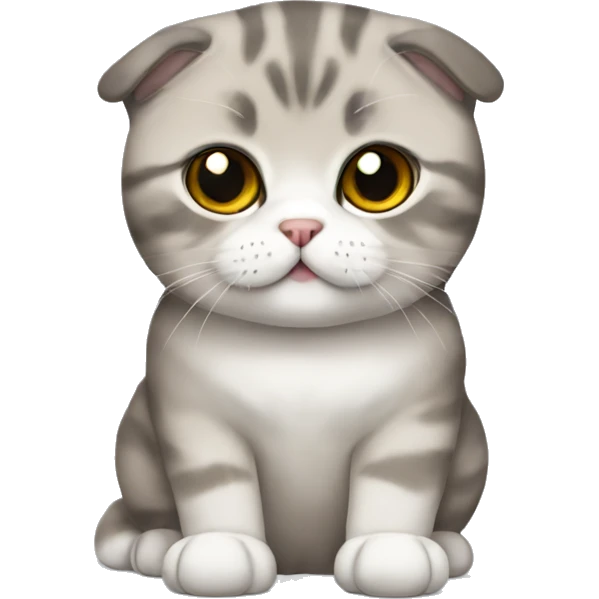 Scottish Fold cat emoji