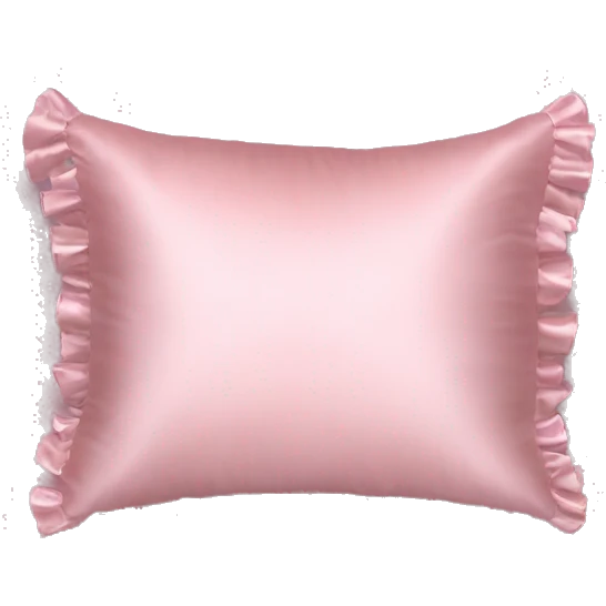 Light pink Frilly satin pillow  emoji