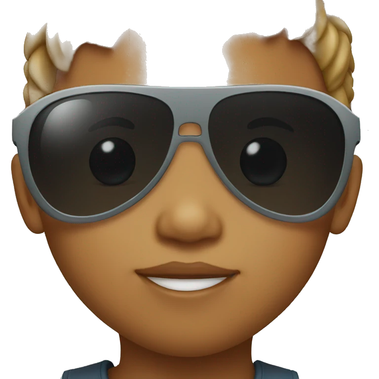 a baby boy wearing sunglasses emoji