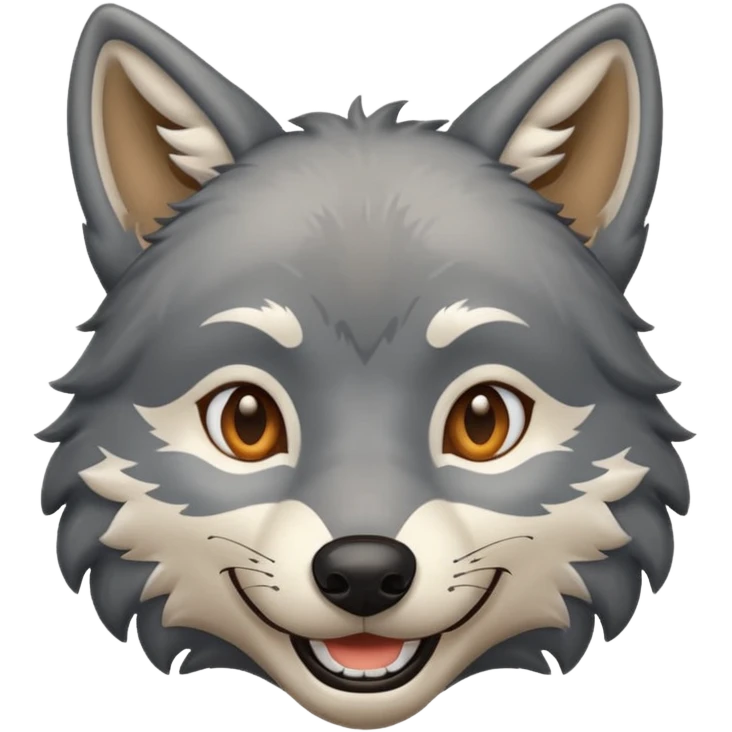 a wolf saying hello emoji