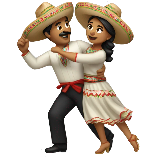 Mexican couple dancing emoji