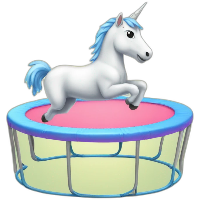 licorne sur trampoline emoji
