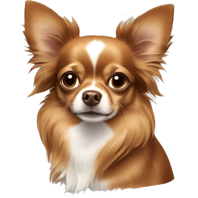 brownish red long hair chihuahua  emoji