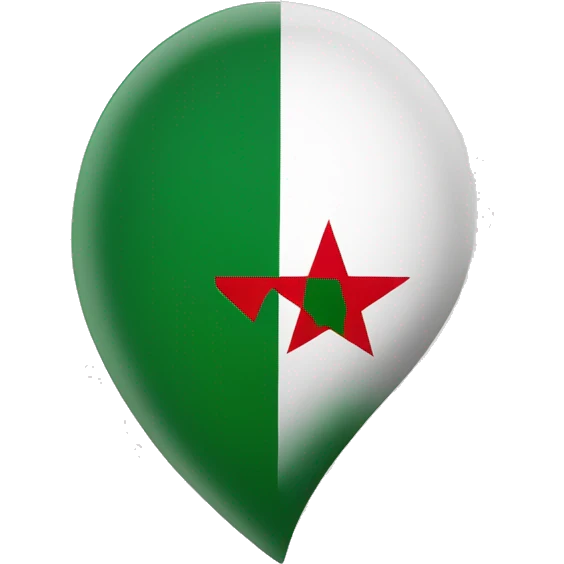 Frontière d'Algerie avec drapeau emoji