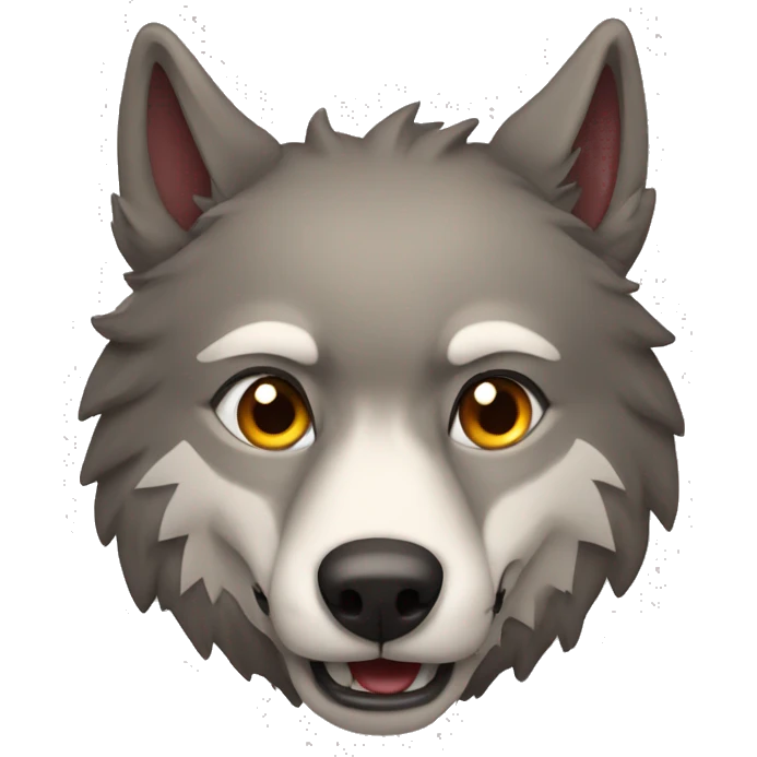 Wolf with Turkey flat emoji