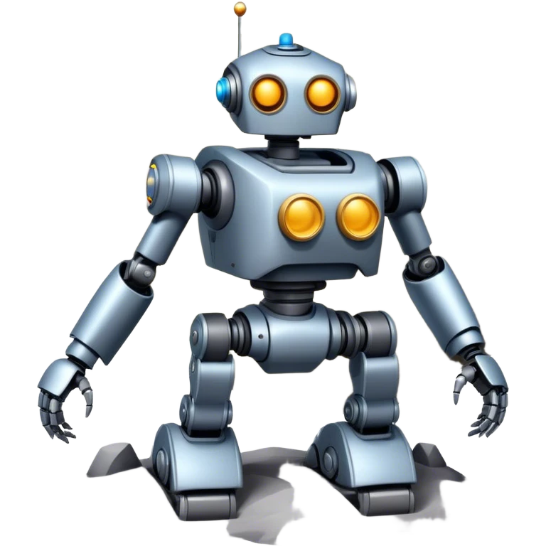 a hexabot robot that is working on the moon in unfaithful conditions emoji