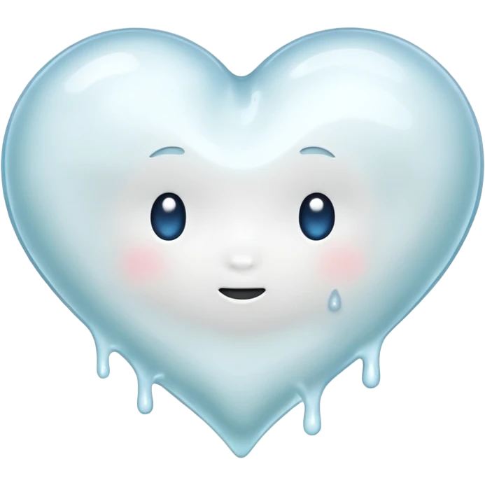 white heart slime (no face) emoji