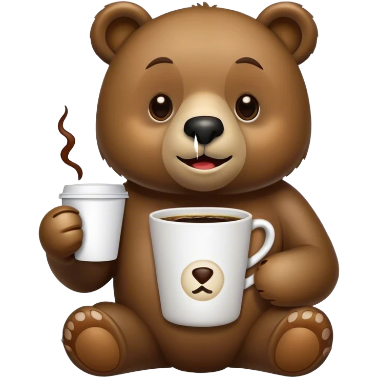 bear with coffe emoji