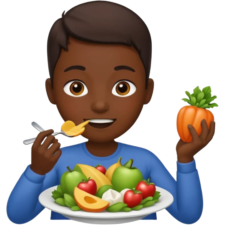"mister energy" is a chain store selling healthy food, such as chicken, pork, or fish with vegetables.
create a logo for this. emoji