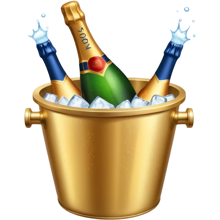 Champagne in ice bucket emoji