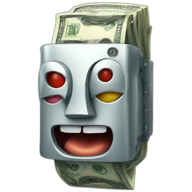 robot money tongue emoji