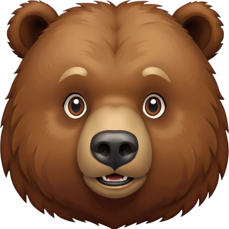 Realistic grizzly bear portrait  emoji
