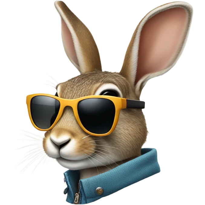 Jack rabbit wearing sunglasses  emoji