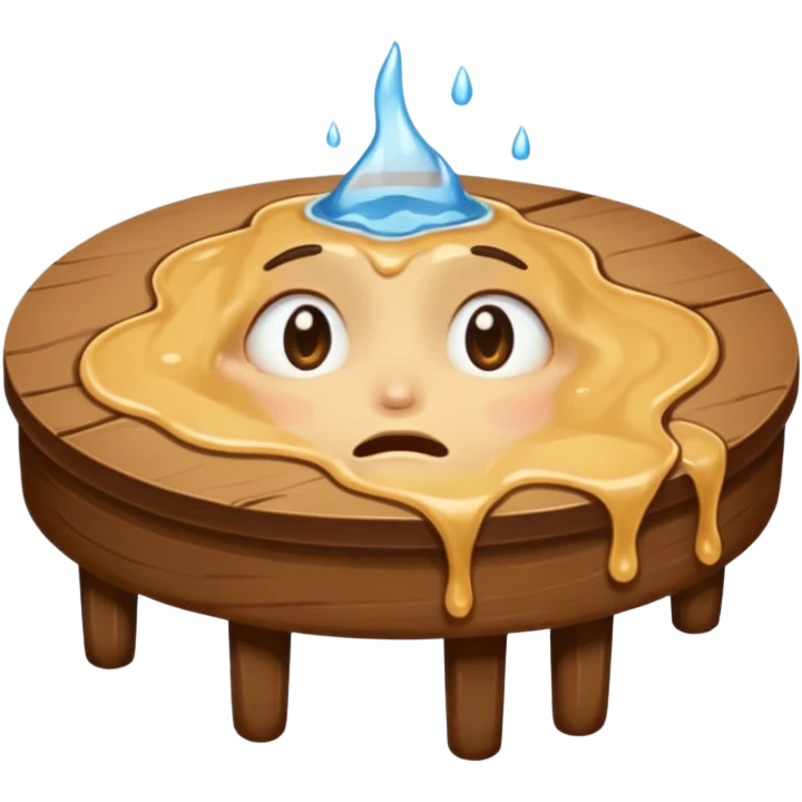 

Emoji 3: Face melting into the table like a puddle.
 emoji