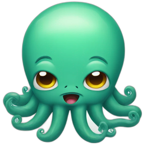 Cute kraken cute face crying emoji