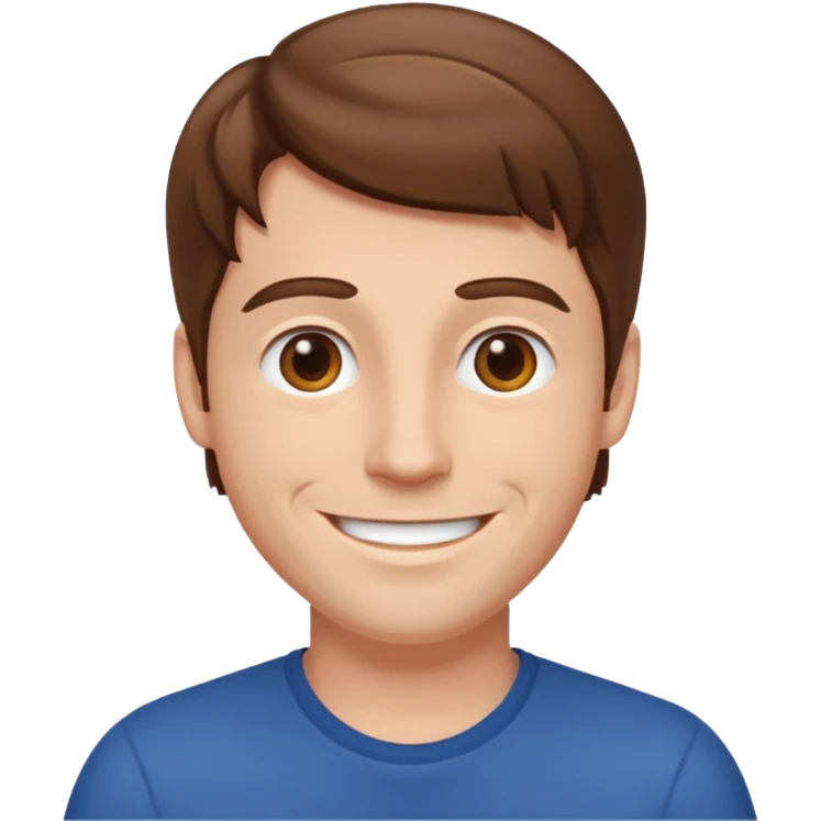 hazme un senor blanco  con pelo cafe  emoji