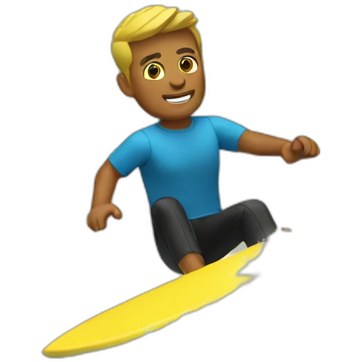 Wake surfing emoji