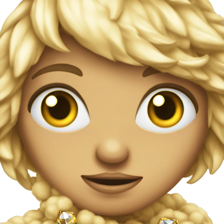 cicken with eyes made of diamond emoji