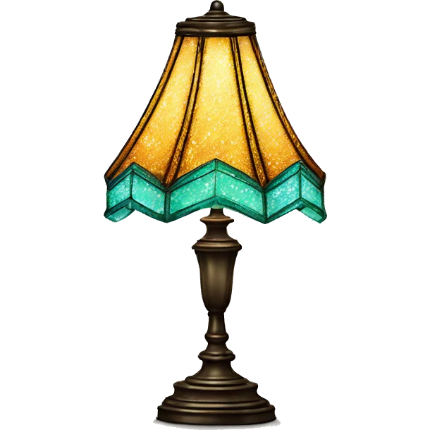 Glitter Tiffany lamp emoji