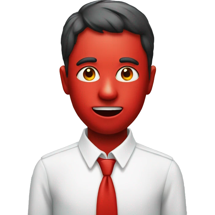 Emoji with a red liquid on the face emoji