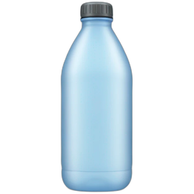 water bottle without face emoji