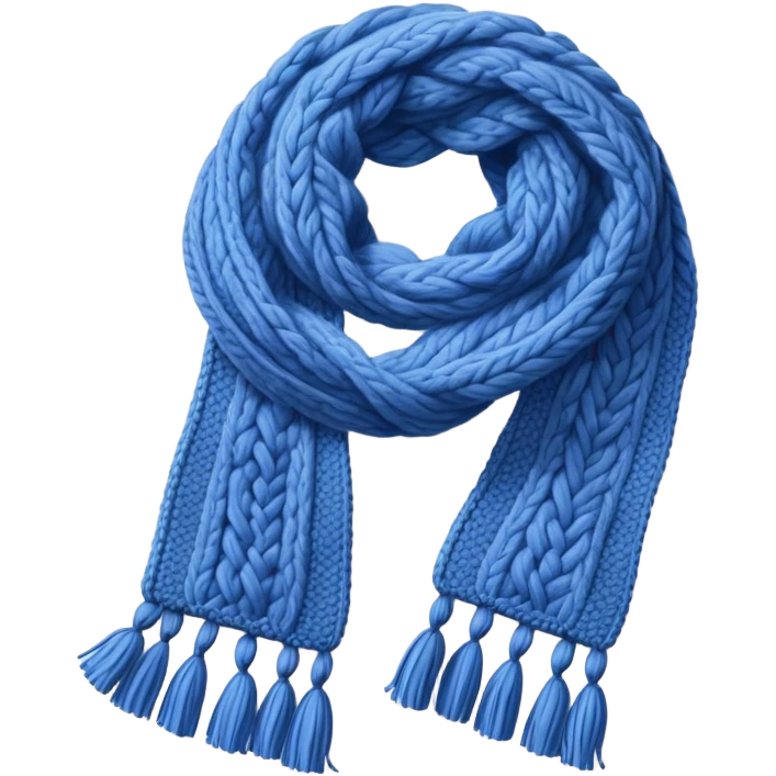 Knitted scarf emoji