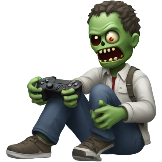 Zombie playing PlayStation  emoji