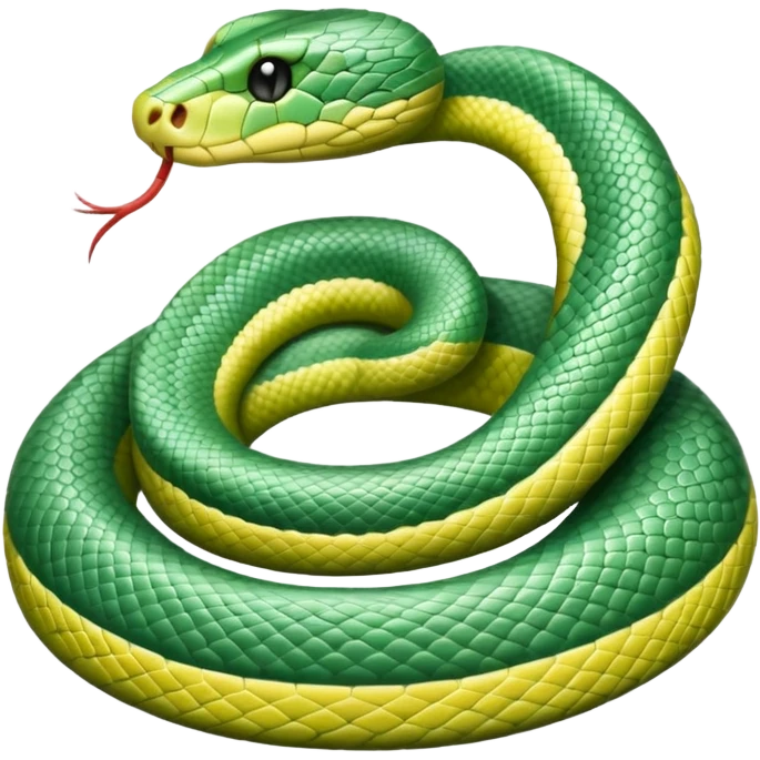 A pastel green snake emoji
