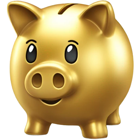 Golden piggy bank emoji